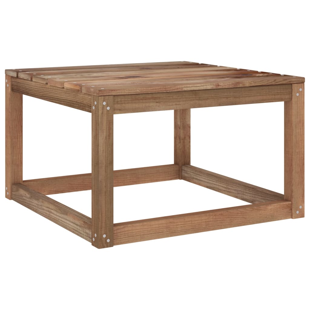 Σαλόνι Κήπου από Παλέτες 11 τεμ. Καφέ Εμποτισμένο Ξύλο Πεύκου