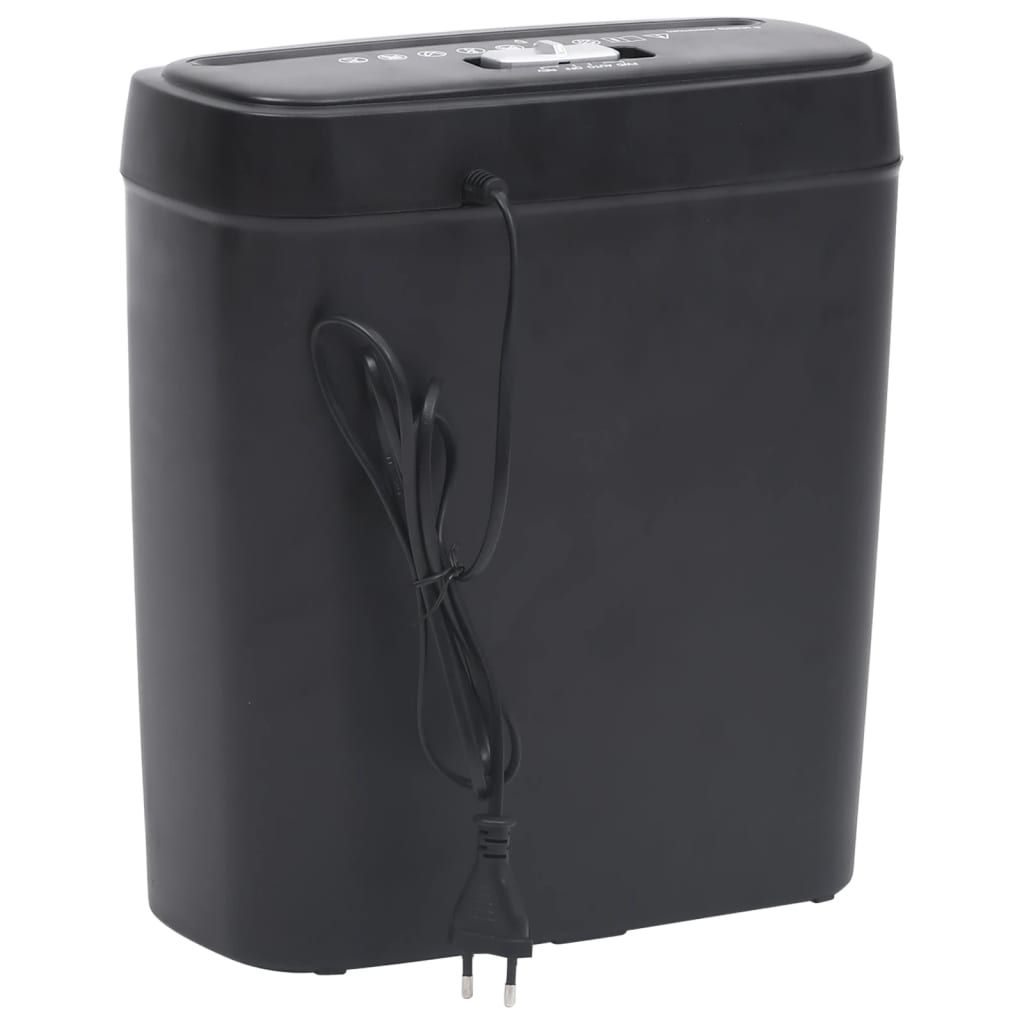 Καταστροφέας Εγγράφων 6 Φύλλων με Κοπή σε Λωρίδες Μαύρος - Pakobazaar