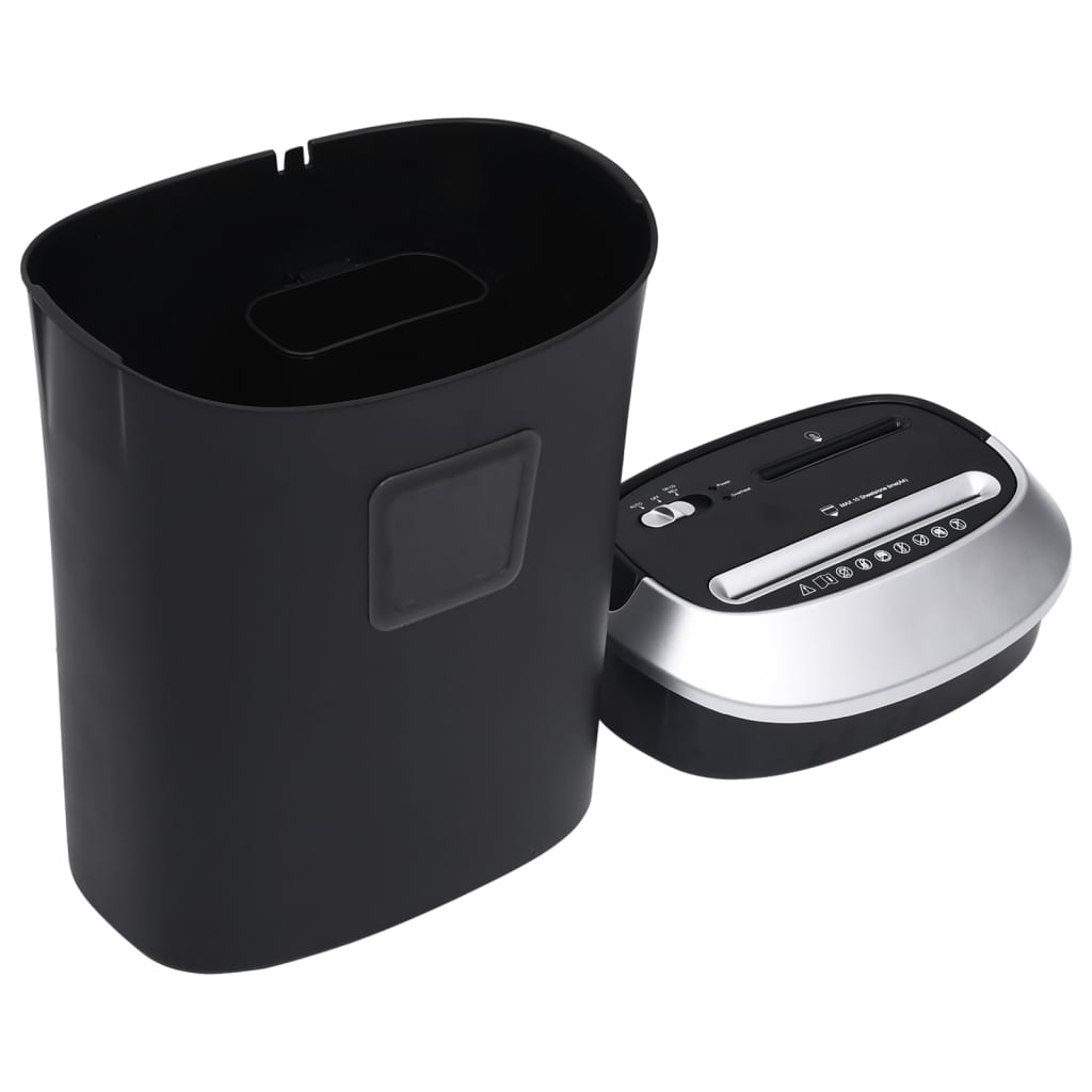 Καταστροφέας Εγγράφων 10 Φύλλων με Εγκάρσια Κοπή Μαύρος - Pakobazaar