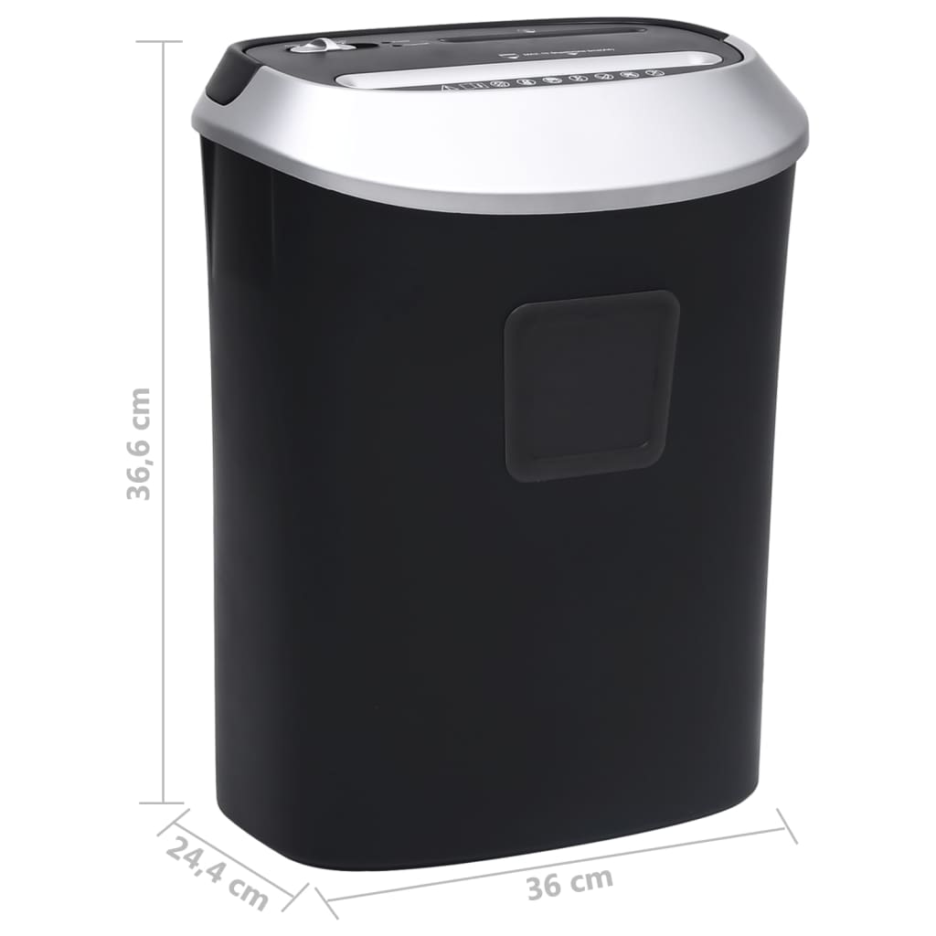 Καταστροφέας Εγγράφων 10 Φύλλων με Εγκάρσια Κοπή Μαύρος - Pakobazaar