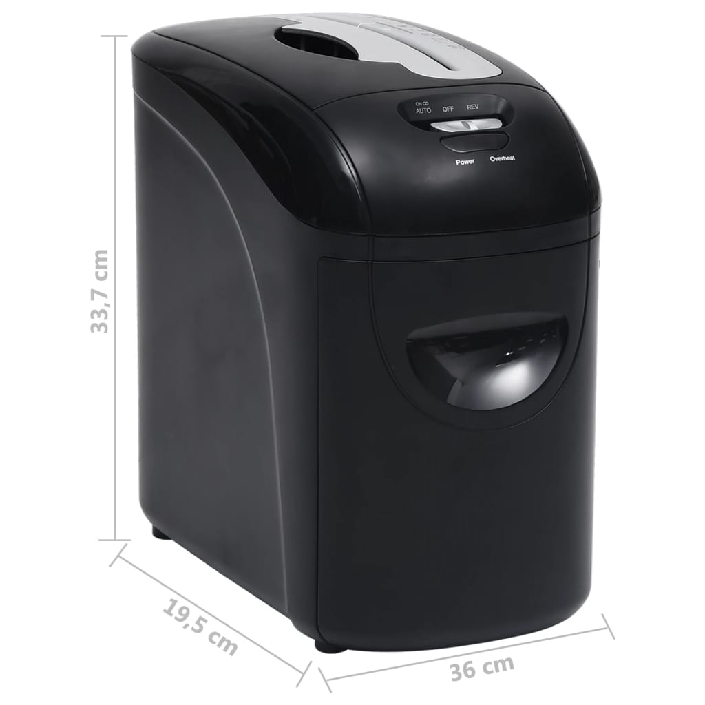 Καταστροφέας Εγγράφων 10 Φύλλων με Μικροκοπή Μαύρος - Pakobazaar