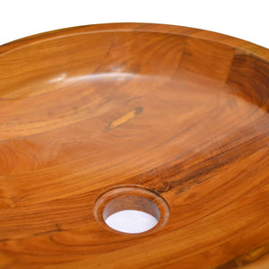 Νιπτήρας Ø40 x 10 εκ. από Μασίφ Ξύλο Teak