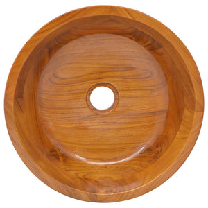 Νιπτήρας Ø40 x 10 εκ. από Μασίφ Ξύλο Teak