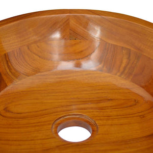 Νιπτήρας Ø40 x 10 εκ. από Μασίφ Ξύλο Teak