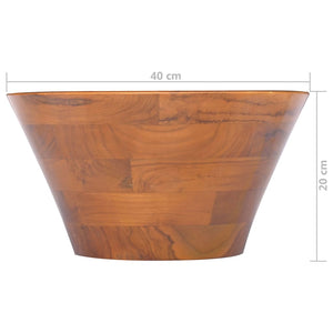 Νιπτήρας Ø40 x 20 εκ. από Μασίφ Ξύλο Teak
