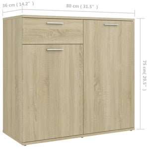 Ντουλάπι με Συρτάρι Sonoma Δρυς 80 x 36 x 75 εκ. Επεξ. Ξύλο
