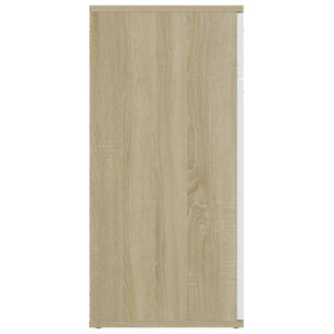 Ντουλάπι με Συρτάρι Λευκό/Sonoma Δρυς 80x36x75 εκ. Επεξ. Ξύλο