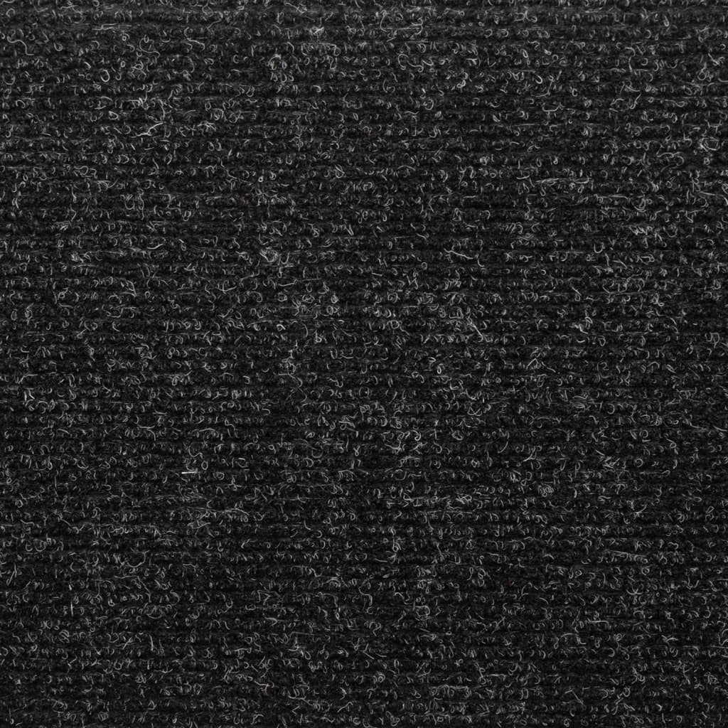 Πατάκια Σκαλιών Αυτοκόλλητα 10 τεμ. 65x21x4 εκ. Μαύρα Ορθογώνια Άκρη - PAKOBAZAAR