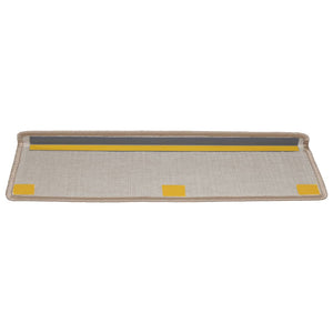 Πατάκια Σκαλιών 10 τεμ. Ανοιχτό Καφέ Ορθογώνια Άκρη 65x21x4 εκ. - Pakobazaar
