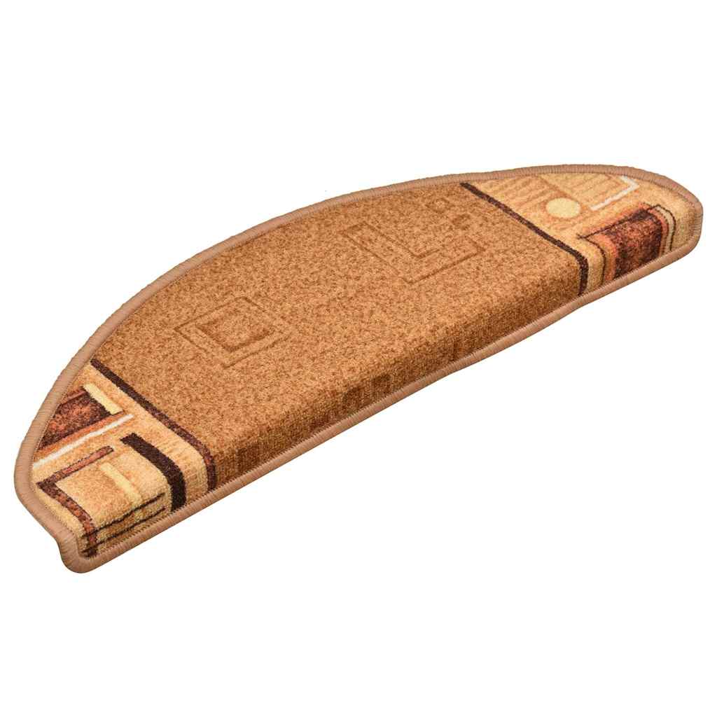 Πατάκια Σκάλας Αυτοκόλλητα 5 τεμ. Μπεζ 65x21x4 εκ. - PAKOBAZAAR