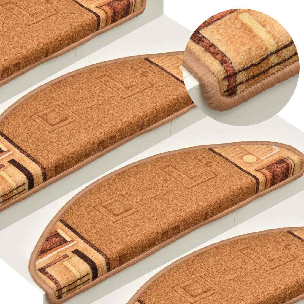 Πατάκια Σκάλας Αυτοκόλλητα 5 τεμ. Μπεζ 65x21x4 εκ. - PAKOBAZAAR