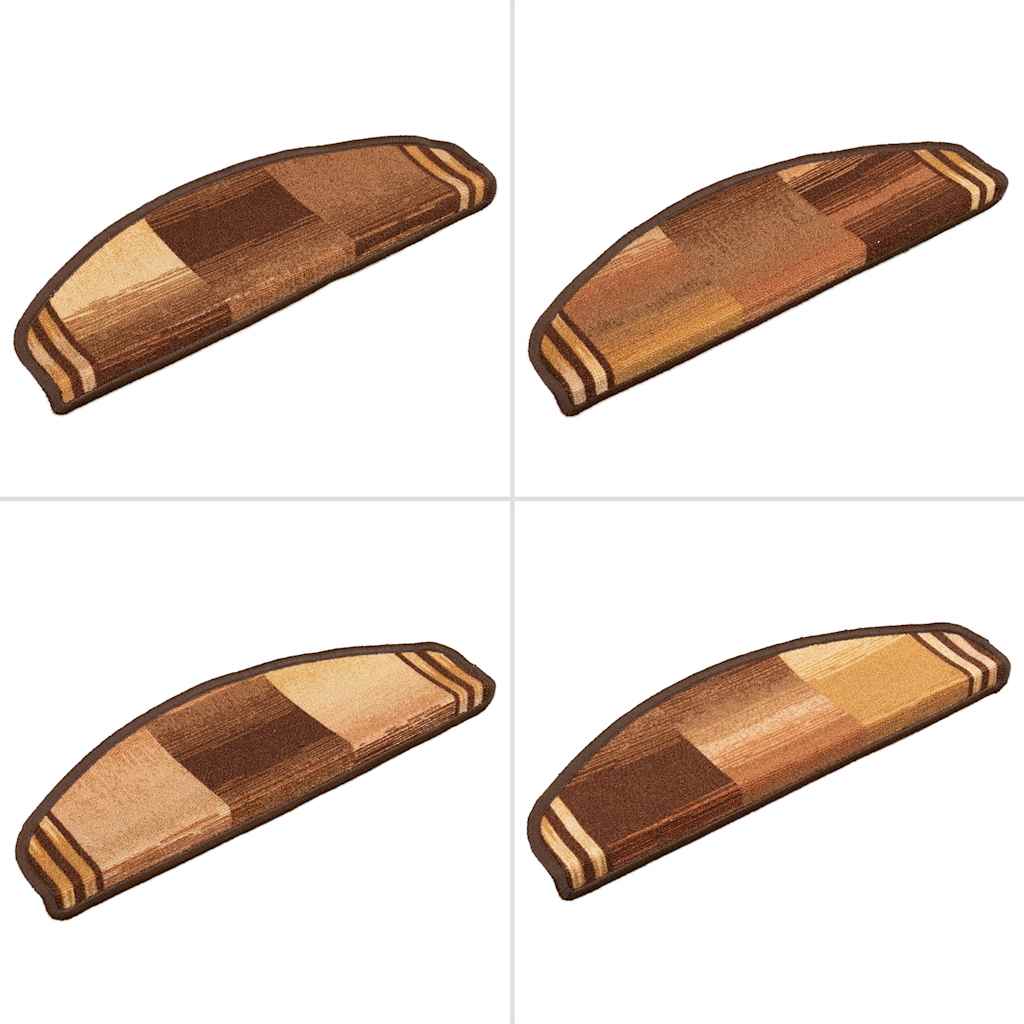 Πατάκια Σκάλας Αυτοκόλλητα 10 τεμ. Καφέ 65x21x4 εκ. - PAKOBAZAAR