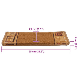 Πατάκια Σκάλας Αυτοκόλλητα 10 τεμ. Μπεζ 65x21x4 εκ. - PAKOBAZAAR
