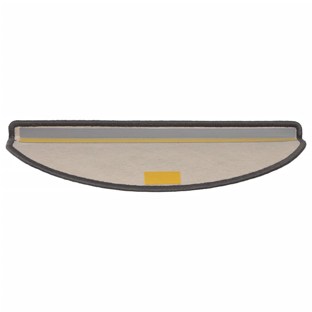 Πατάκια Σκαλιών 15 τεμ. Μεγάλα Μπεζ και Γκρι Ημίστρογγυλά 65x21x4 εκ.