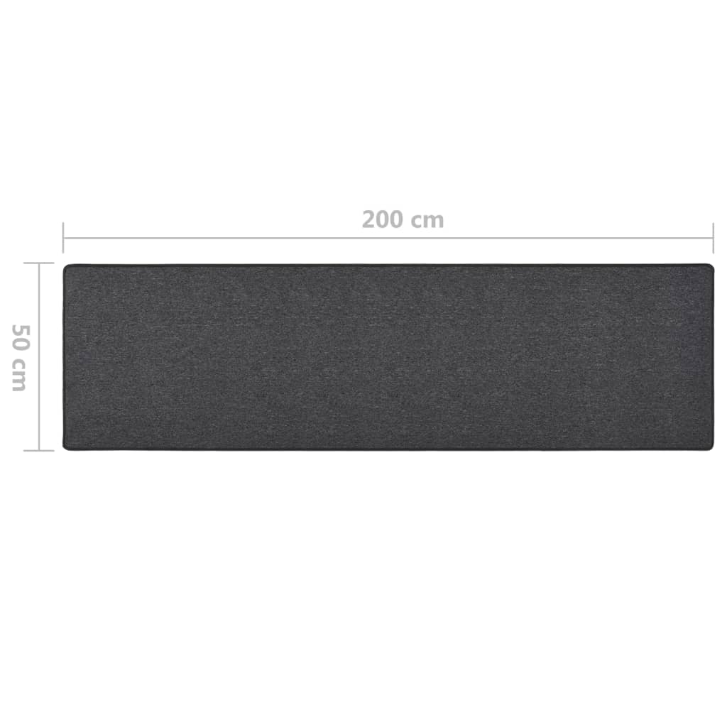 Χαλί Διάδρομος Ανθρακί 50 x 200 εκ. - Pakobazaar