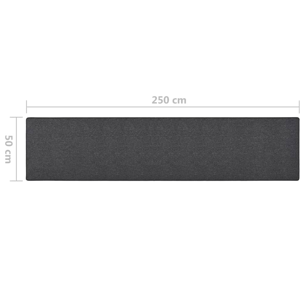 Χαλί Διάδρομος Ανθρακί 50 x 250 εκ.