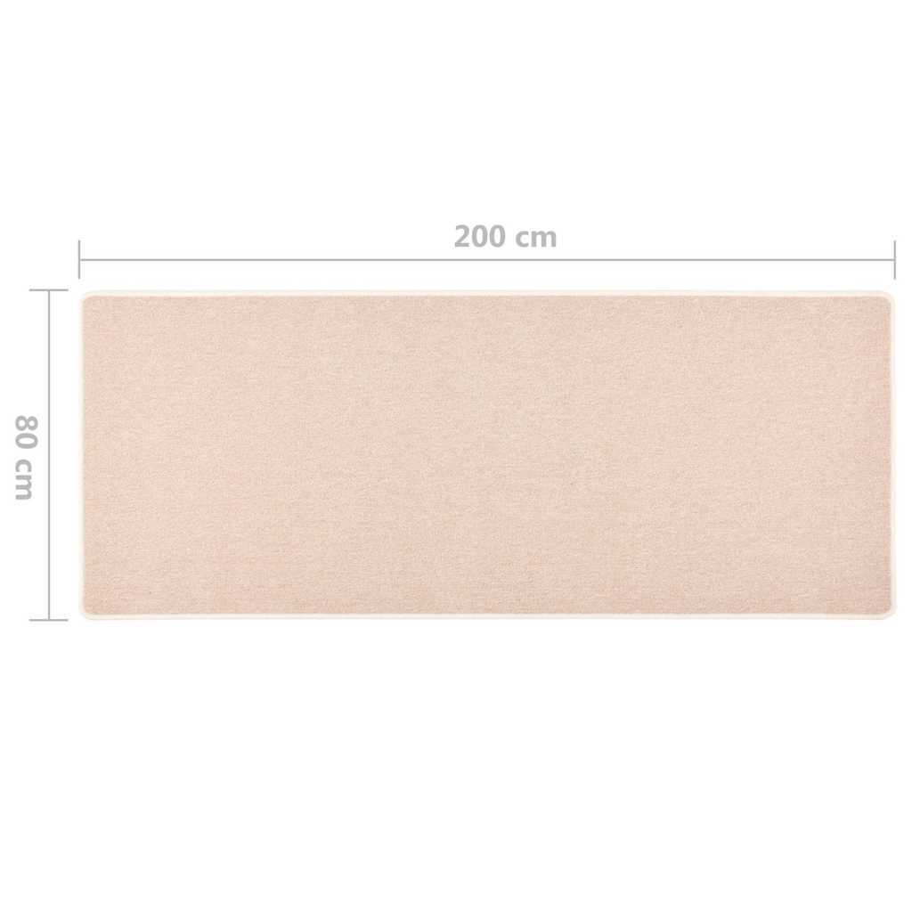Χαλί Διάδρομος Ανοιχτό Καφέ 80 x 200 εκ.