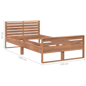 Πλαίσιο Κρεβατιού 100 x 200 εκ. από Μασίφ Ξύλο Teak