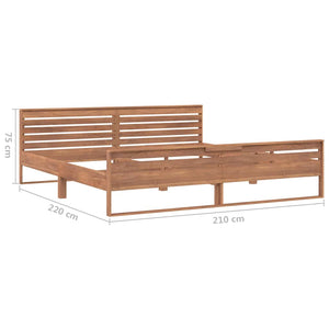 Πλαίσιο Κρεβατιού 200 x 200 εκ. από Μασίφ Ξύλο Teak