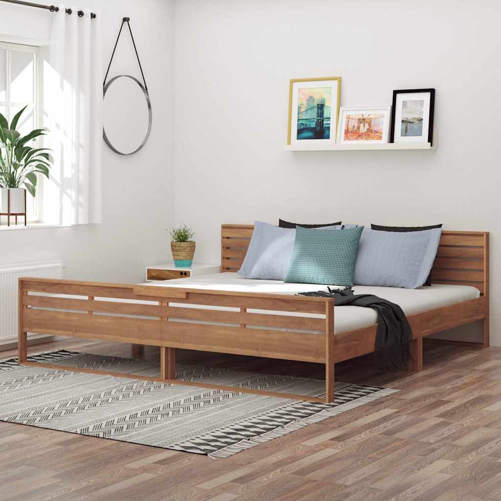Πλαίσιο Κρεβατιού 200 x 200 εκ. από Μασίφ Ξύλο Teak