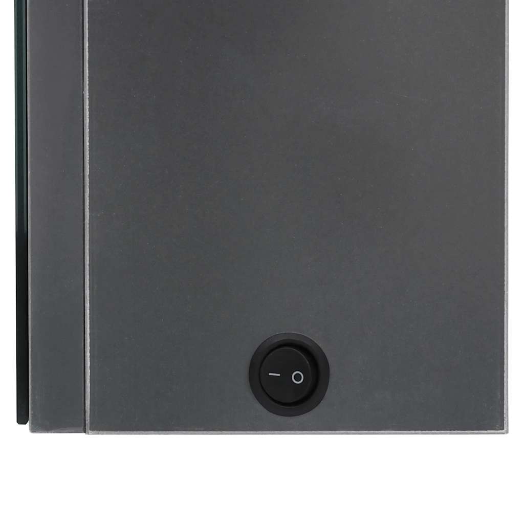 Ντουλάπι Μπάνιου με Καθρέφτη & LED Γυαλ. Γκρι 50 x 14 x 60 εκ.