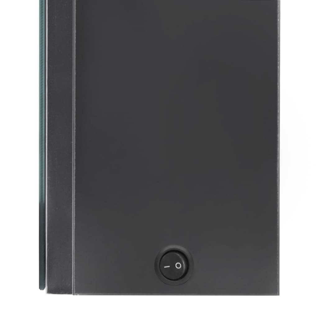 Καθρέφτης Μπάνιου με Ντουλάπι & Φωτισμό LED Γκρι 50x13x70 εκ.