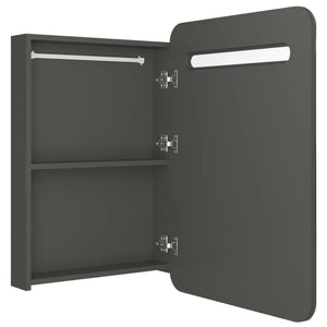 Καθρέφτης Μπάνιου με Ντουλάπι / LED Ανθρακί 60 x 118 x 60 εκ. - Pakobazaar