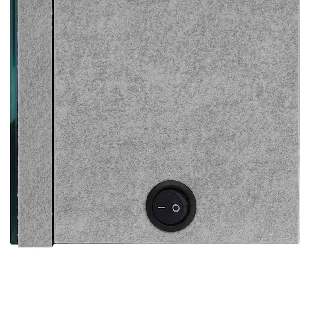 Καθρέφτης Μπάνιου Ντουλάπι & Φωτισμό LED Γκρι Σκυρ. 62x14x60εκ