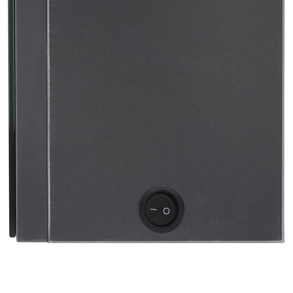 Καθρέφτης Μπάνιου με Ντουλάπι & LED Γκρι 89 x 14 x 62 εκ.