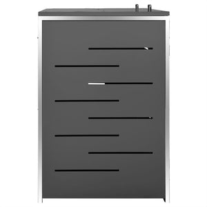 Πλαίσιο Κάδων Απορρ. Διπλό με Ρόδες 138x77,5x112,5 εκ Αν. Ατσα. - PAKOBAZAAR