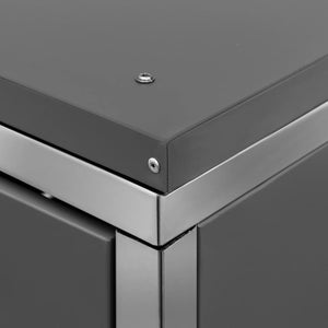 Πλαίσιο Κάδων Απορρ. Διπλό με Ρόδες 138x77,5x112,5 εκ Αν. Ατσα. - PAKOBAZAAR