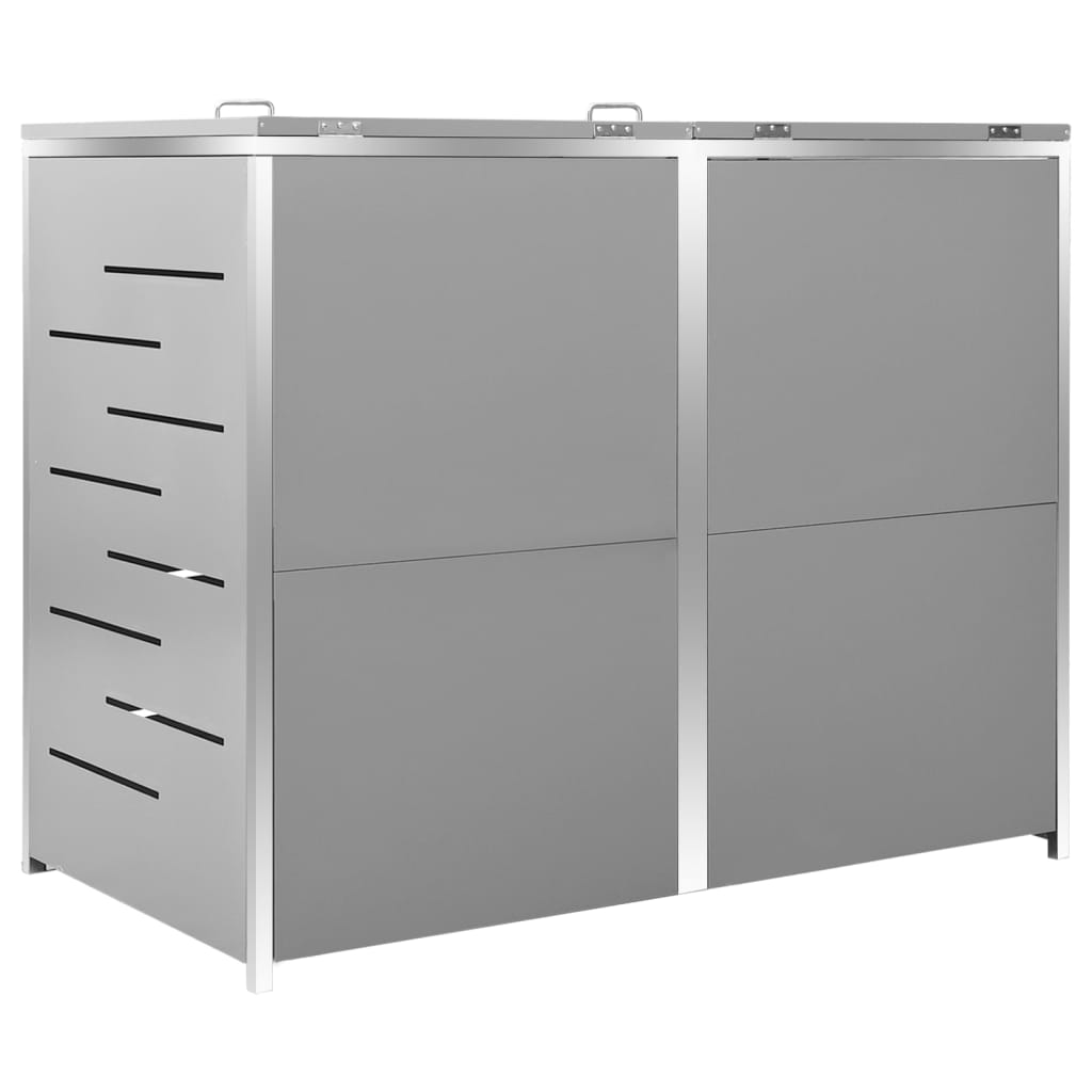 Πλαίσιο Κάδων Απορρ. Διπλό με Ρόδες 138x77,5x112,5 εκ Αν. Ατσα. - PAKOBAZAAR