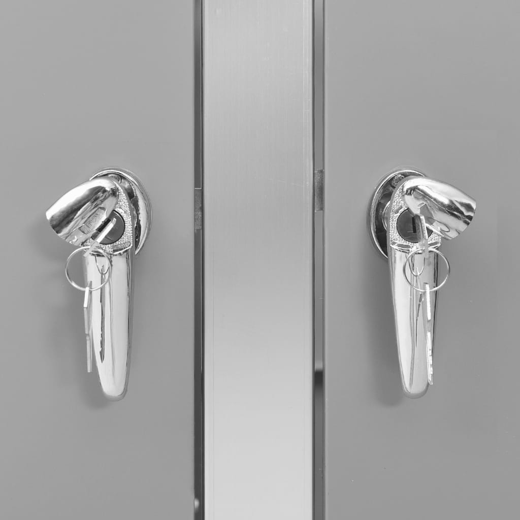 Πλαίσιο Κάδου Απορρ. Τριπλό με Ρόδες 207x77,5x112,5εκ. Αν. Ατσ. - PAKOBAZAAR