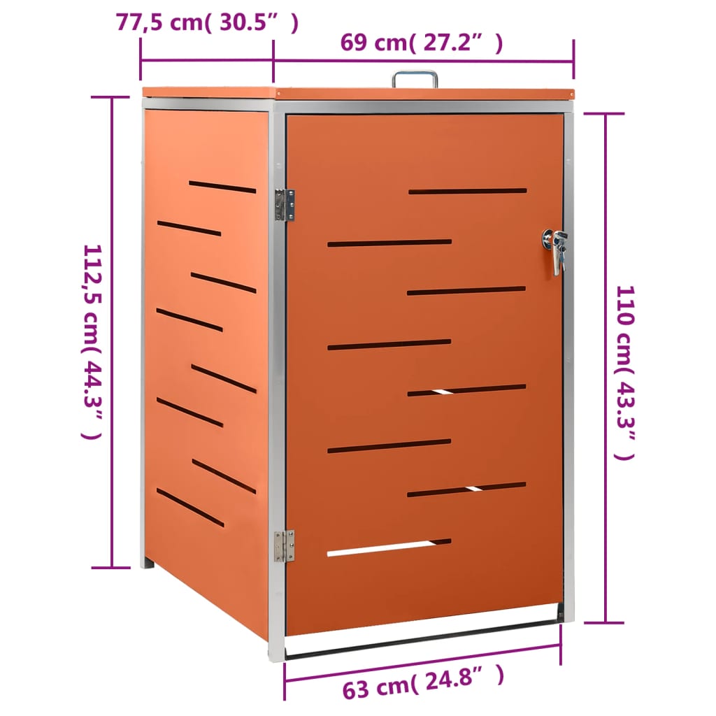 Πλαίσιο για Κάδο Απορρ. με Ρόδες 69x77,5x112,5 εκ Αν. Ατσάλι - PAKOBAZAAR