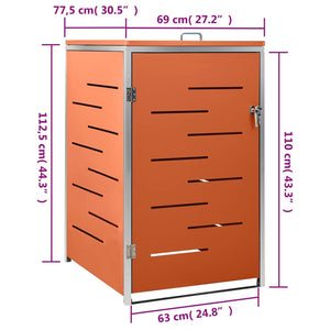 Πλαίσιο για Κάδο Απορρ. με Ρόδες 69x77,5x112,5 εκ Αν. Ατσάλι - PAKOBAZAAR