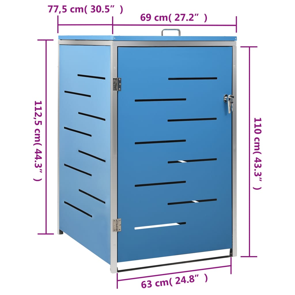 Πλαίσιο για Κάδο Απορρ. με Ρόδες 69x77,5x112,5 εκ Αν. Ατσάλι - PAKOBAZAAR