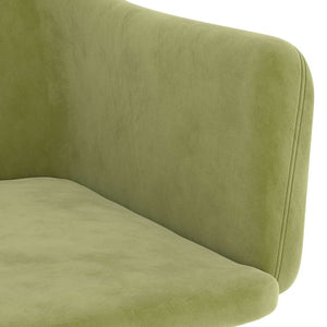 Καρέκλες Τραπεζαρίας 6 τεμ. Ανοιχτό Πράσινο Βελούδινες