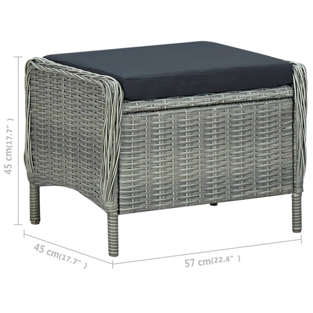 Σετ Τραπεζαρίας Κήπου 5 Τεμαχίων Ανοιχτό Γκρι - PAKOBAZAAR