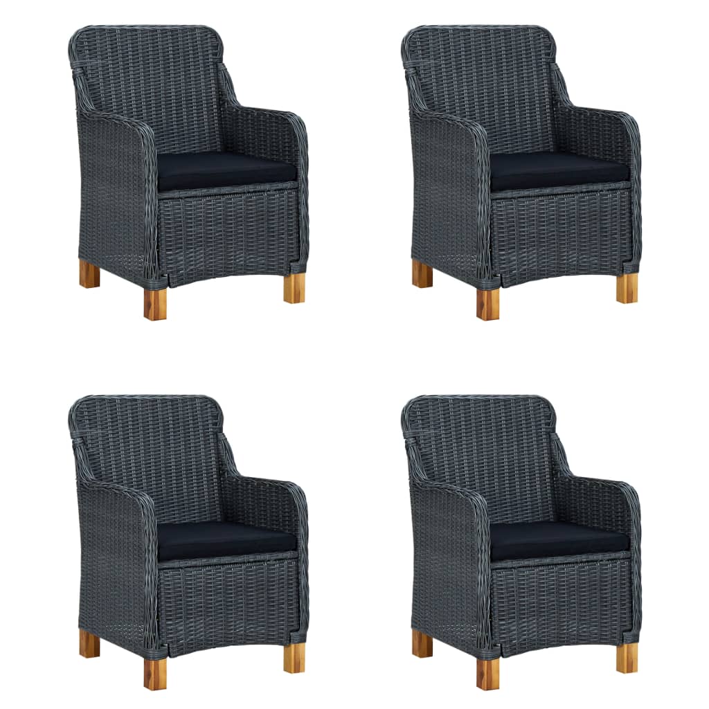 Σετ Τραπεζαρίας Κήπου 5 Τεμαχίων Σκούρο Γκρι - Pakobazaar