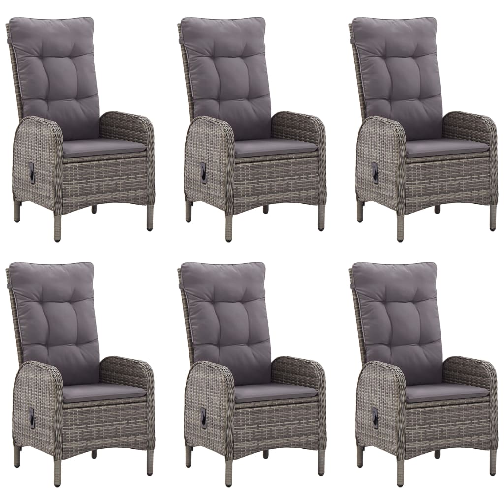 Σετ Τραπεζαρίας Κήπου 7 Τεμαχίων Γκρι - PAKOBAZAAR