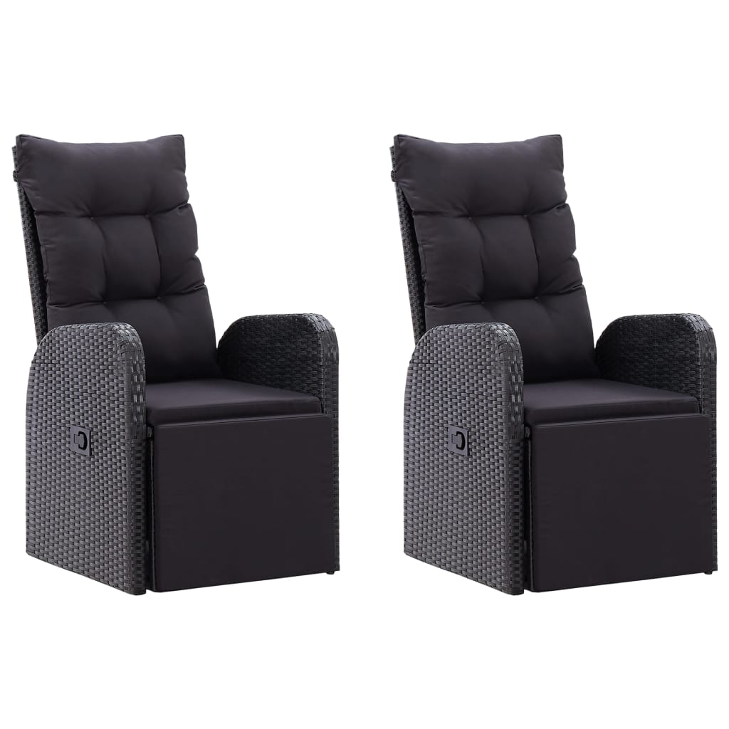 Σετ Τραπεζαρίας Κήπου 7 Τεμαχίων Μαύρο - PAKOBAZAAR