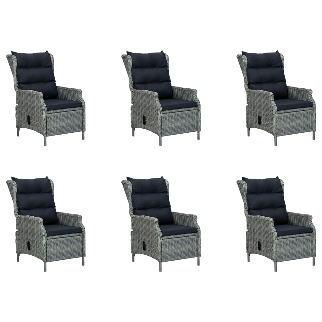 Σετ Τραπεζαρίας Κήπου 7 Τεμαχίων Ανοιχτό Γκρι - PAKOBAZAAR