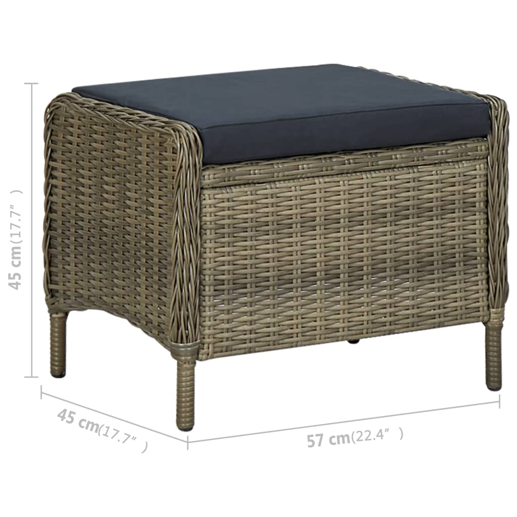 Σετ Τραπεζαρίας Κήπου 9 Τεμαχίων Καφέ - PAKOBAZAAR