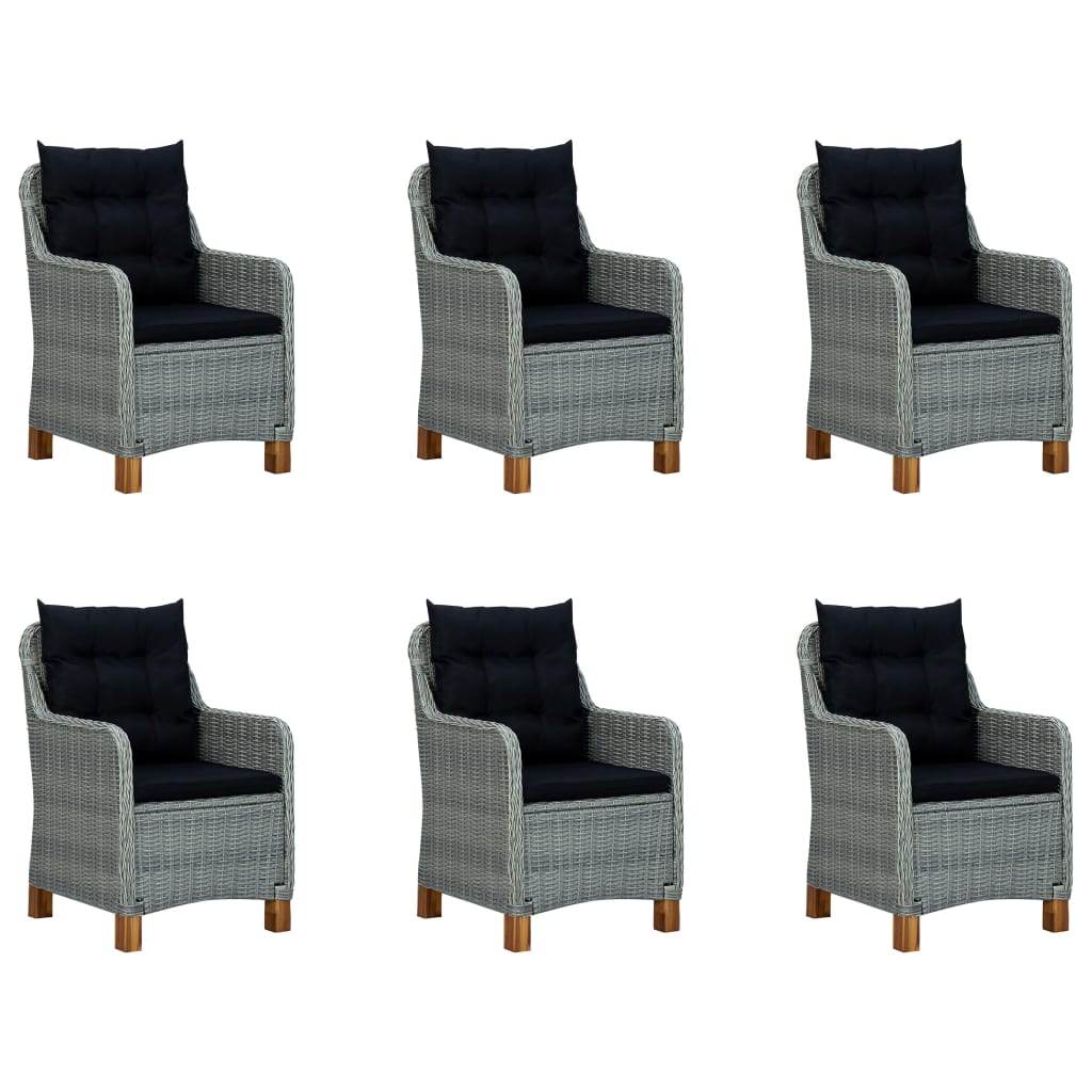 Σετ Τραπεζαρίας Κήπου 7 Τεμαχίων Ανοιχτό Γκρι - Pakobazaar