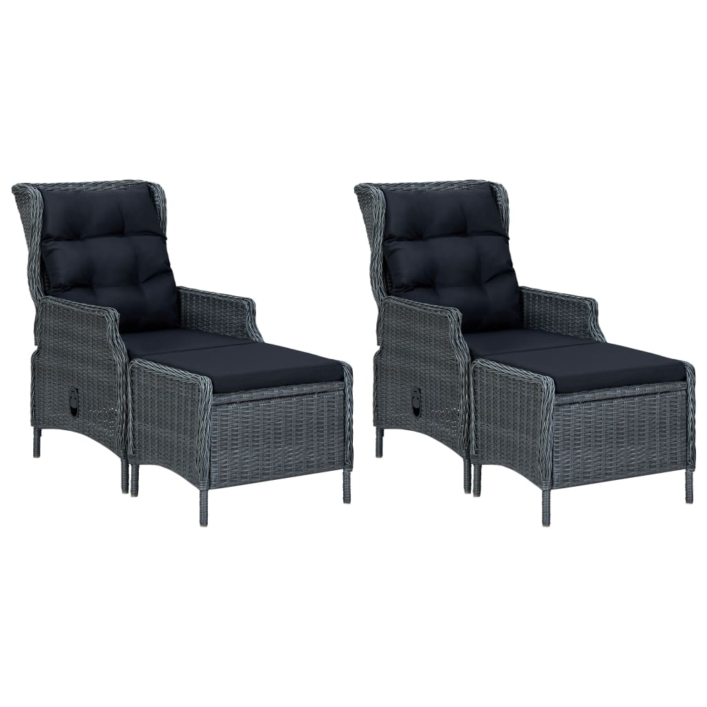 Σετ Τραπεζαρίας Κήπου 5 Τεμαχίων Σκούρο Γκρι - PAKOBAZAAR