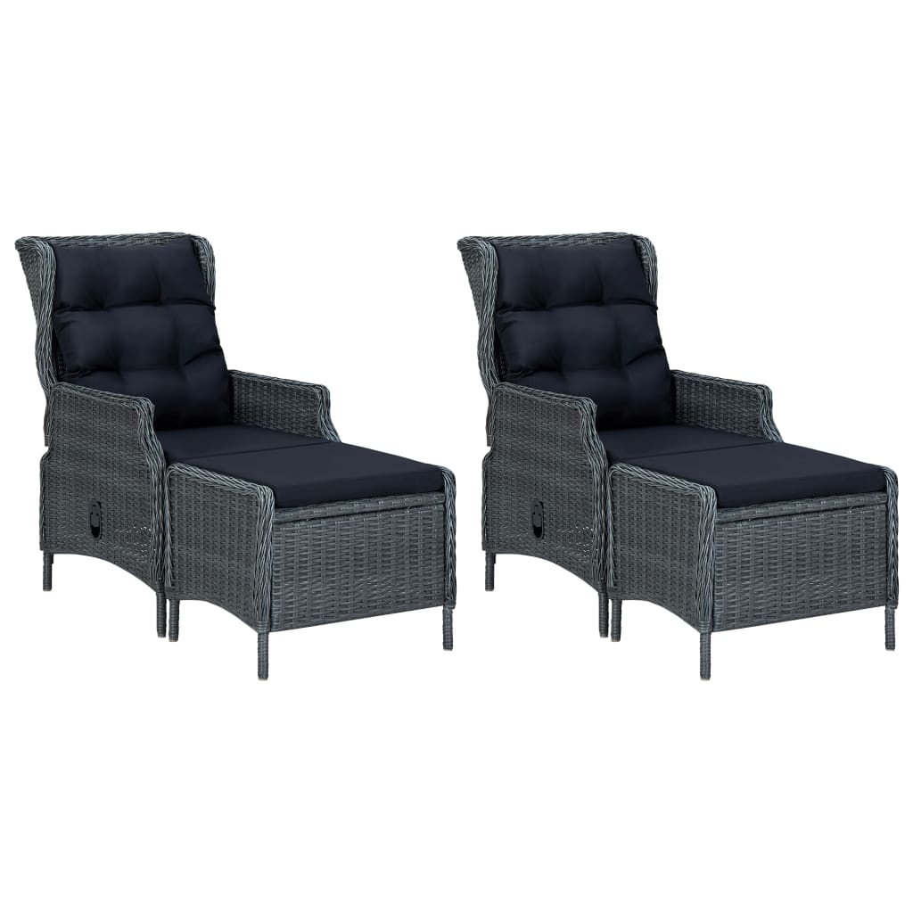 Σετ Τραπεζαρίας Κήπου 7 Τεμαχίων Σκούρο Γκρι - PAKOBAZAAR