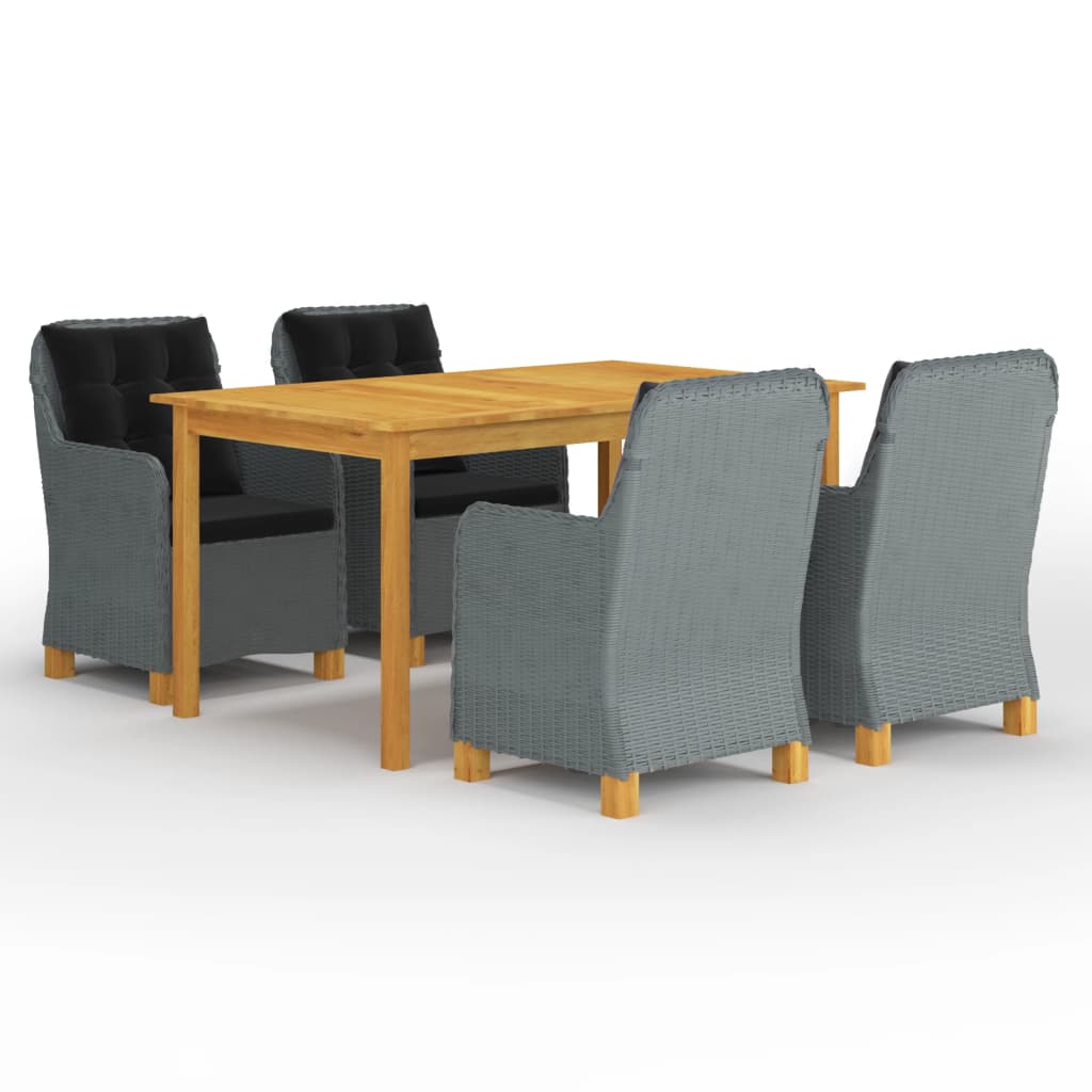 Σετ Τραπεζαρίας Κήπου 5 Τεμαχίων Ανοιχτό Γκρι - PAKOBAZAAR