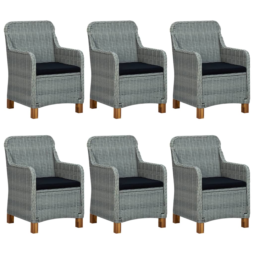 Σετ Τραπεζαρίας Κήπου 7 Τεμαχίων Ανοιχτό Γκρι - PAKOBAZAAR