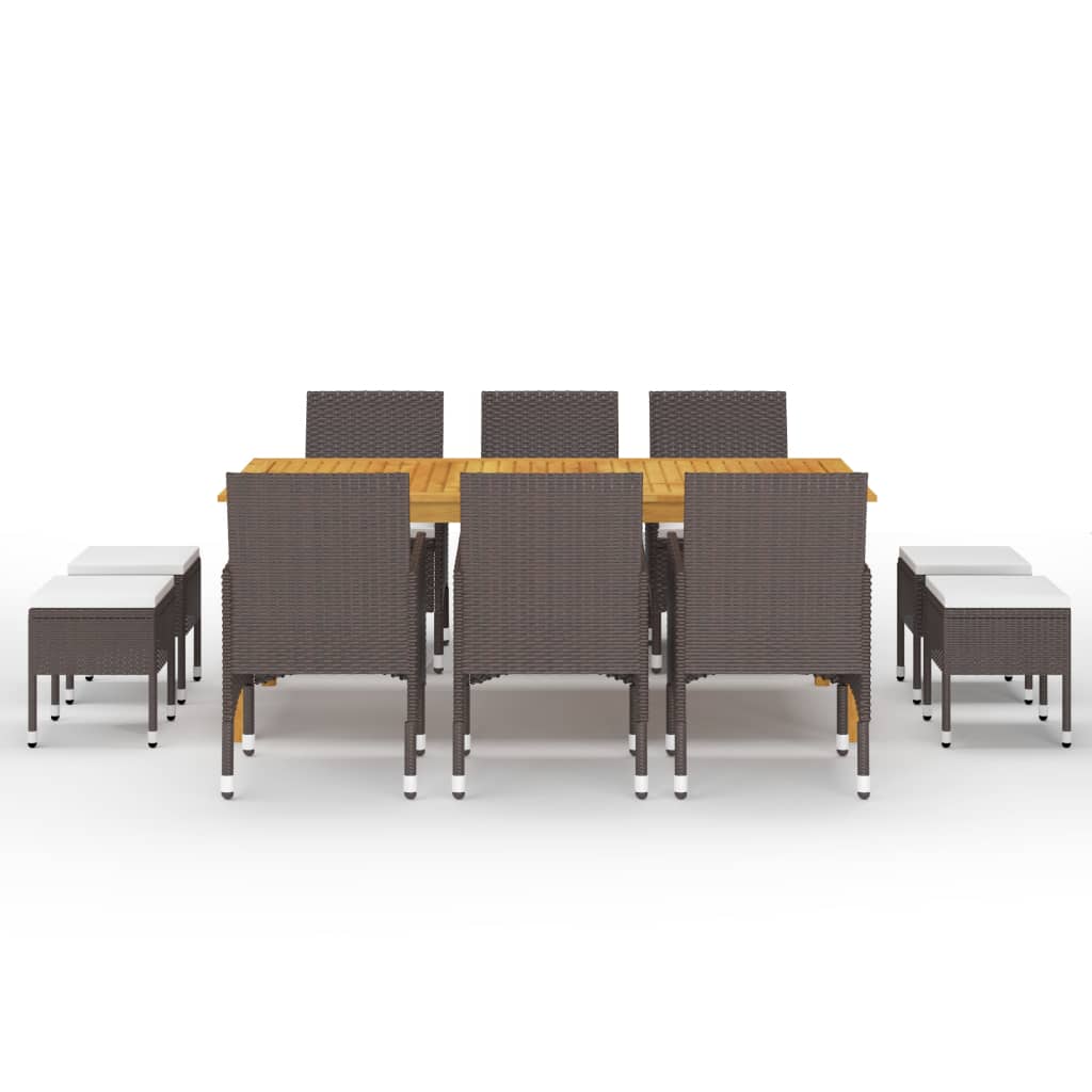 Σετ Τραπεζαρίας Κήπου 11 τεμ. Καφέ - PAKOBAZAAR