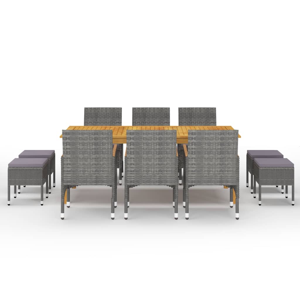 Σετ Τραπεζαρίας Κήπου 11 τεμ. Γκρι - PAKOBAZAAR